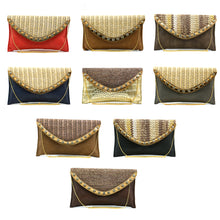 Load image into Gallery viewer, Two In One Jute Stone Flap Envelope Women Clutch - myStore20202019
