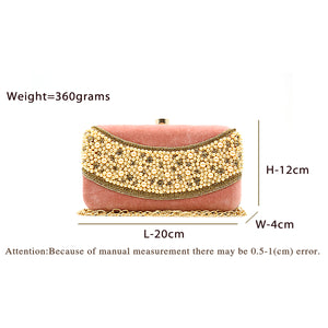 Two In One Velvet Stone Wave Women Clutch - myStore20202019