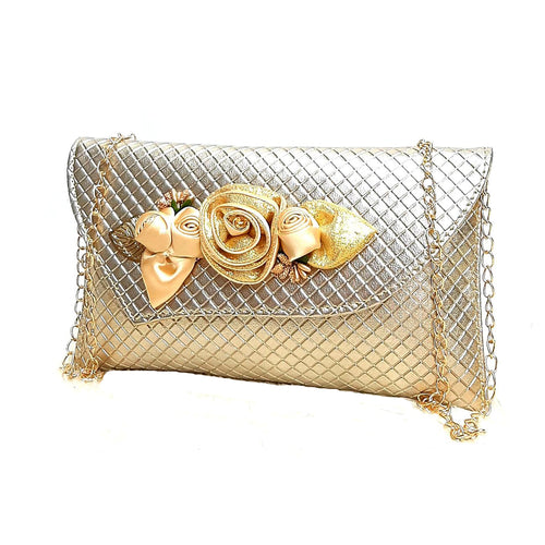 Women's Clutch With 2In1 Rose Flower Fitting Design - myStore20202019