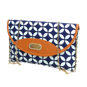 Women's Clutch With 2In1 Round Flap Multi Color Print Design - myStore20202019