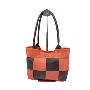 Women's Handbag With Two Color Checks Design - myStore20202019