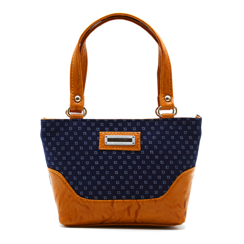 Women's Mini Handbag With Denim Diamond Print - myStore20202019